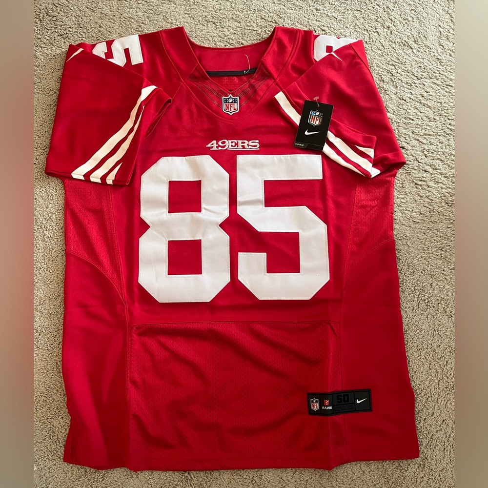Vernon Davis #85 San Francisco 49ers Nike On Field Jersey White  Size 50
